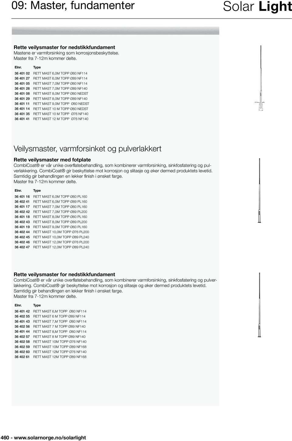 36 401 29 RETT MAST 8,0M TOPP Ø89 NF140 36 401 11 RETT MAST 9,0M TOPP Ø60 NEDST 36 401 14 RETT MAST 10 M TOPP Ø60 NEDST 36 401 35 RETT MAST 10 M TOPP Ø76 NF140 36 401 41 RETT MAST 12 M TOPP Ø76 NF140