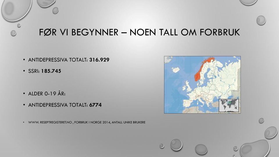 745 ALDER 0-19 ÅR: ANTIDEPRESSIVA TOTALT: 6774