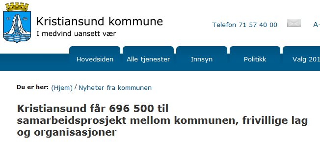 Kristiansund Kommune ved Levekårsprosjektet har fått tilsagn fra Møre og Romsdal fylke om 696 500 kroner i lokalsamfunnsutviklingsmidler (LUK).