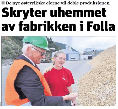 september 2013 NRK: «På få år er fem store treforedlingsfabrikker