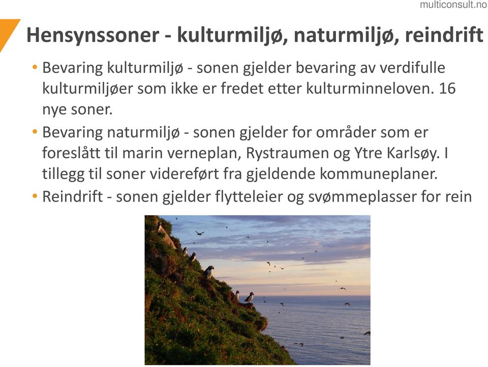 Bevaring naturmiljø - sonen gjelder for områder som er foreslått til marin verneplan, Rystraumen og Ytre