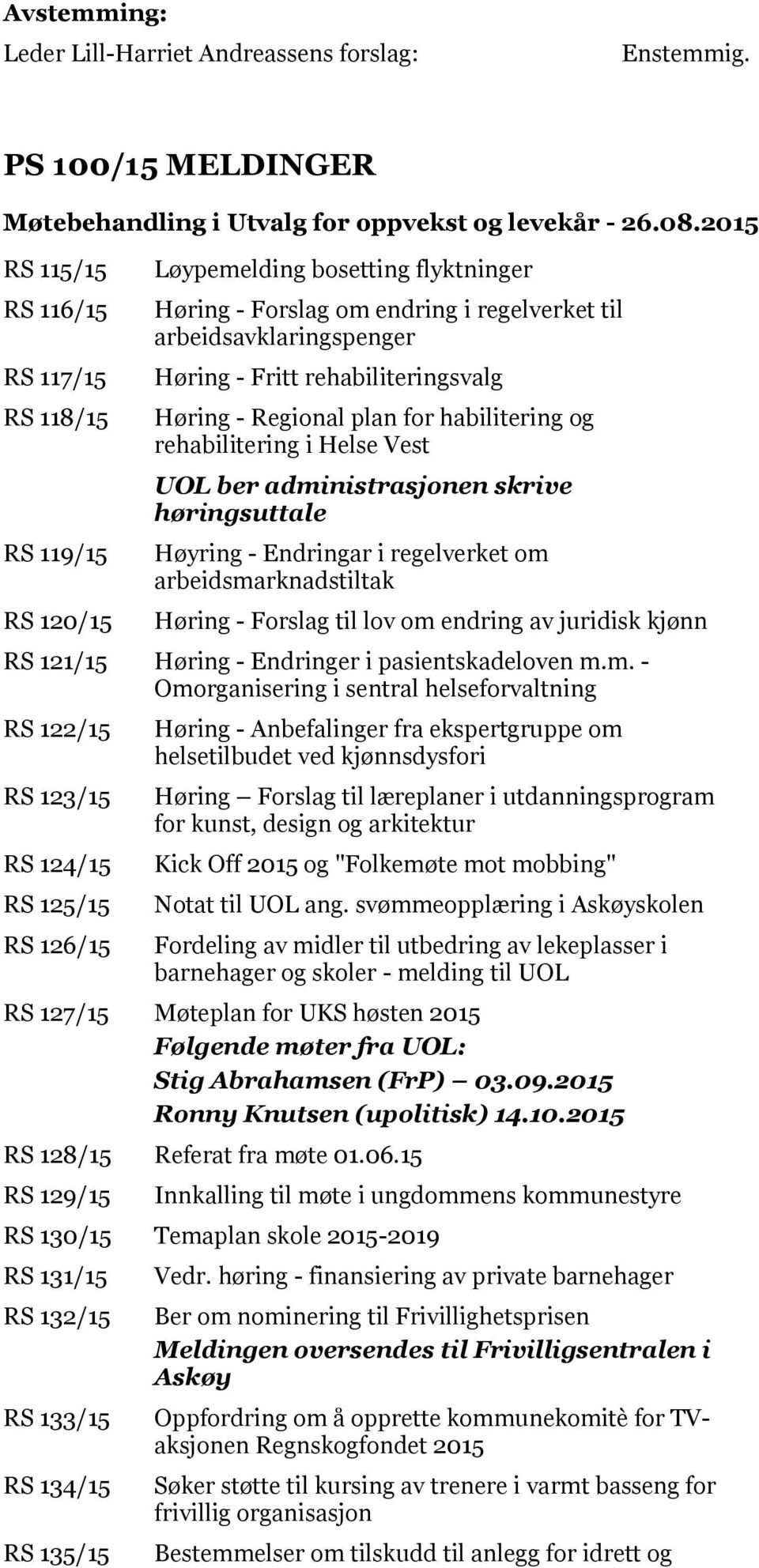 Høring - Forslag til lov om 