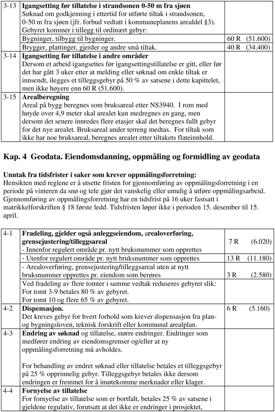 400) 3-14 Igangsetting før tillatelse i andre områder Dersom et arbeid igangsettes før igangsettingstillatelse er gitt, eller før det har gått 3 uker etter at melding eller søknad om enkle tiltak er