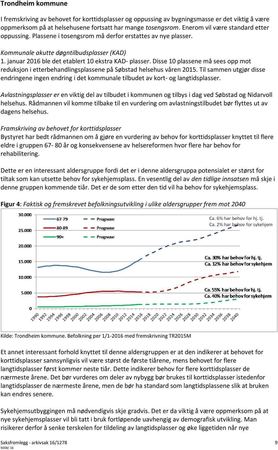 Disse 10 plassene må sees opp mot reduksjon i etterbehandlingsplassene på Søbstad helsehus våren 2015.