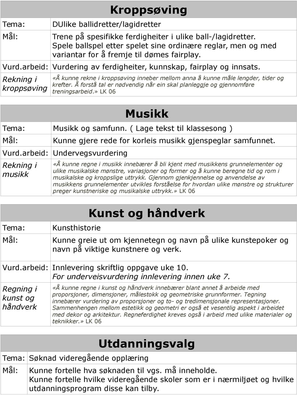 Rekning i kroppsøving «Å kunne rekne i kroppsøving inneber mellom anna å kunne måle lengder, tider og krefter. Å forstå tal er nødvendig når ein skal planleggje og gjennomføre treningsarbeid.