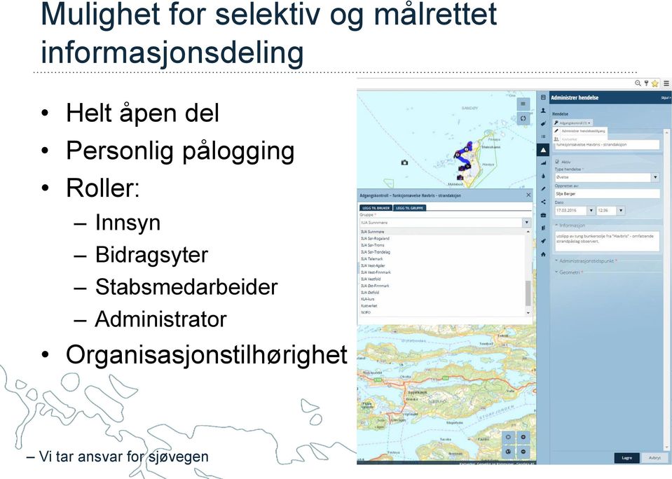 pålogging Roller: Innsyn Bidragsyter