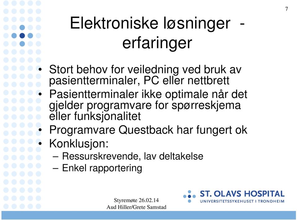 gjelder programvare for spørreskjema eller funksjonalitet Programvare