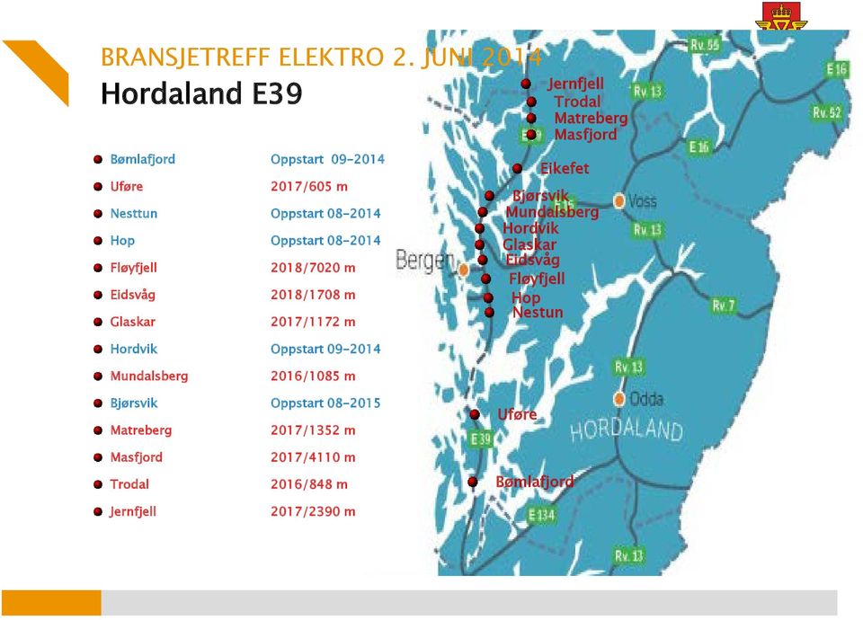 Matreberg Masfjord Eikefet Bjørsvik Mundalsberg Hordvik Glaskar Eidsvåg Fløyfjell Hop Nestun Mundalsberg