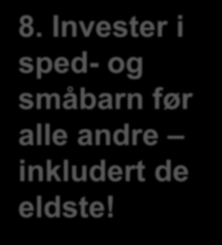 8. Invester i sped- og