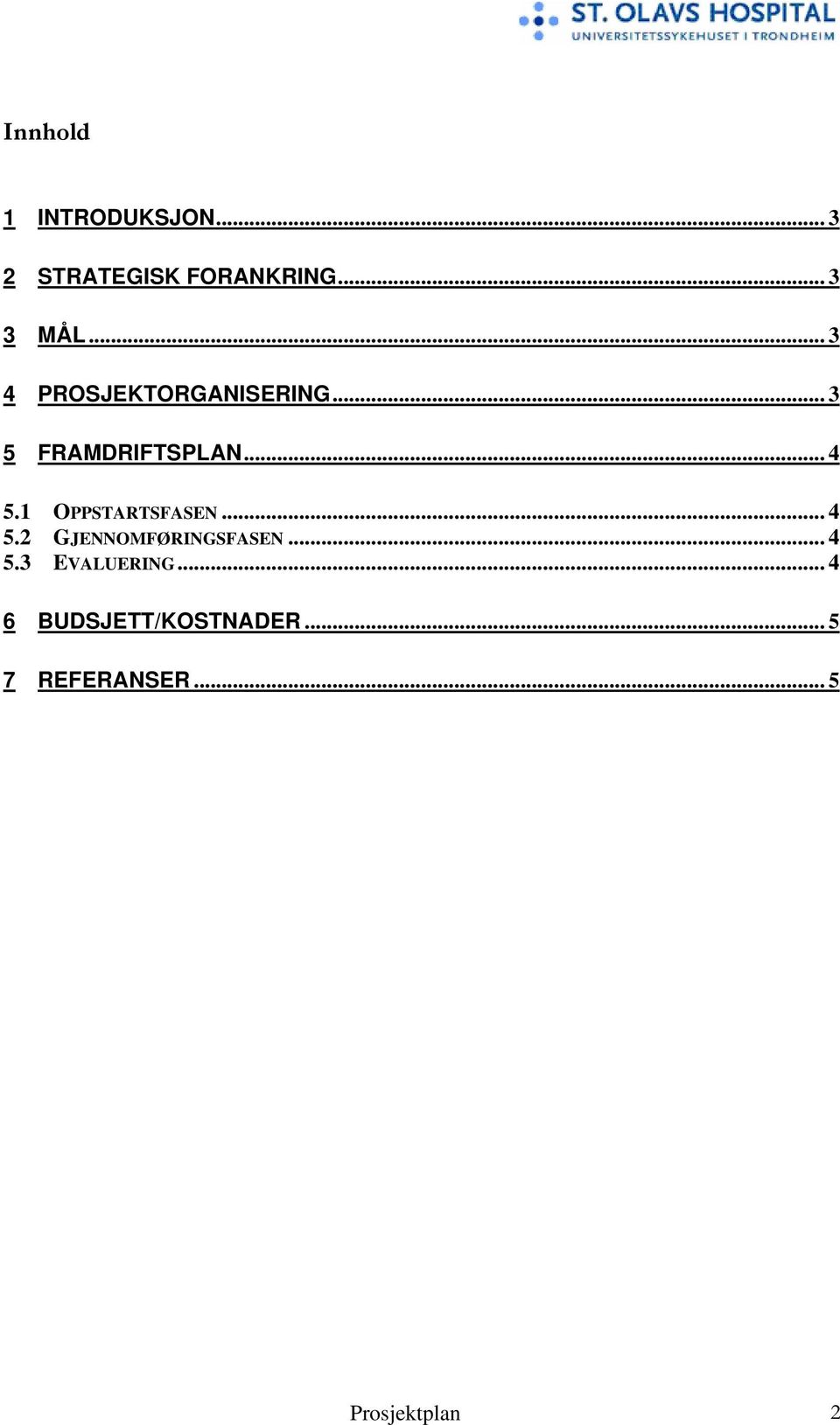 1 OPPSTARTSFASEN... 4 5.2 GJENNOMFØRINGSFASEN... 4 5.3 EVALUERING.