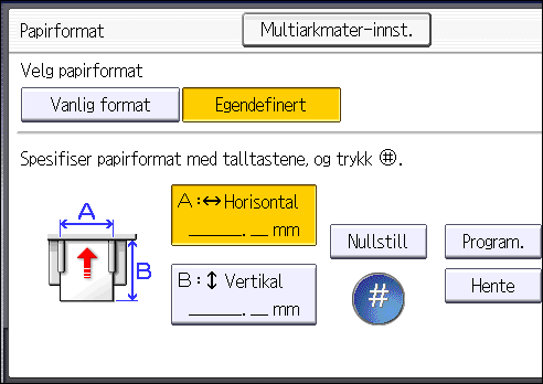 Kopiere på konvolutter Kopiere på konvolutter Denne delen forklarer hvordan man kan kopiere på konvolutter i vanlig og egendefinert format.