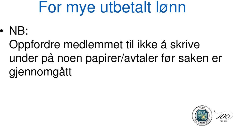 på noen papirer/avtaler