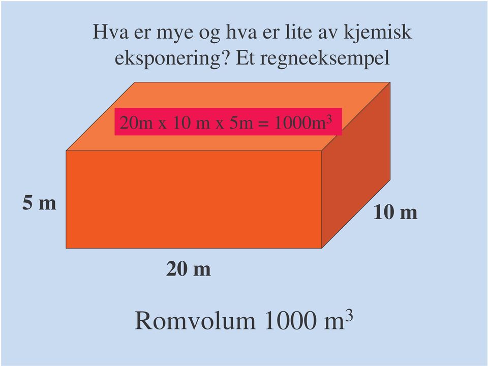 Et regneeksempel 20m x 10 m x