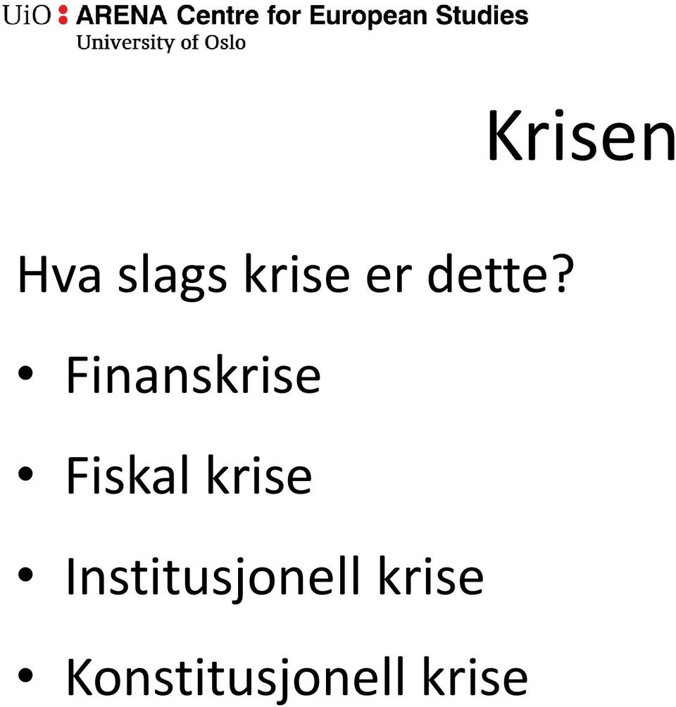 Institusjonell krise