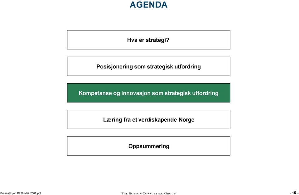 Kompetanse og innovasjon som strategisk