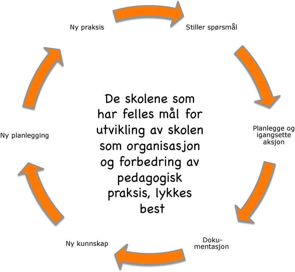 organisasjon og forbedring av pedagogisk praksis,