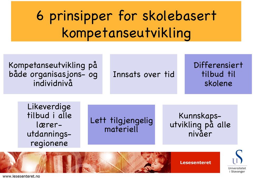 til skolene Lett tilgjengelig materiell Likeverdige tilbud i alle