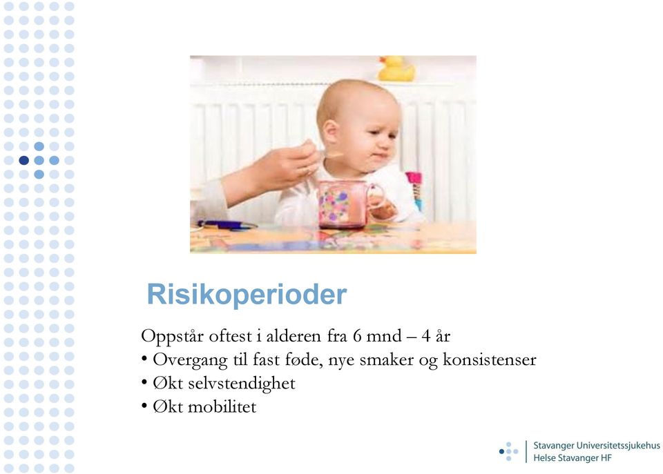 til fast føde, nye smaker og