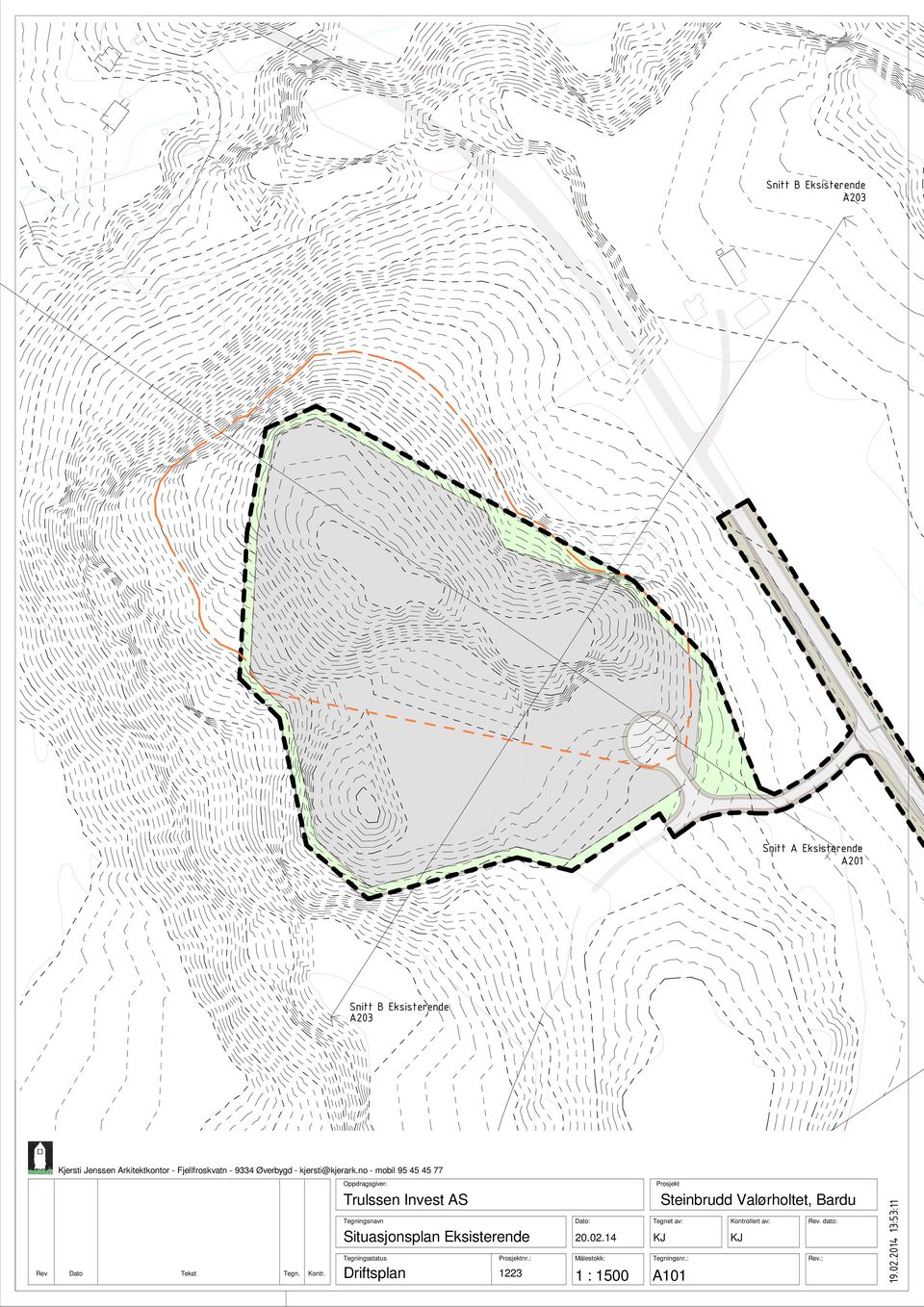 A203 Situasjonsplan Eksisterende 20.02.