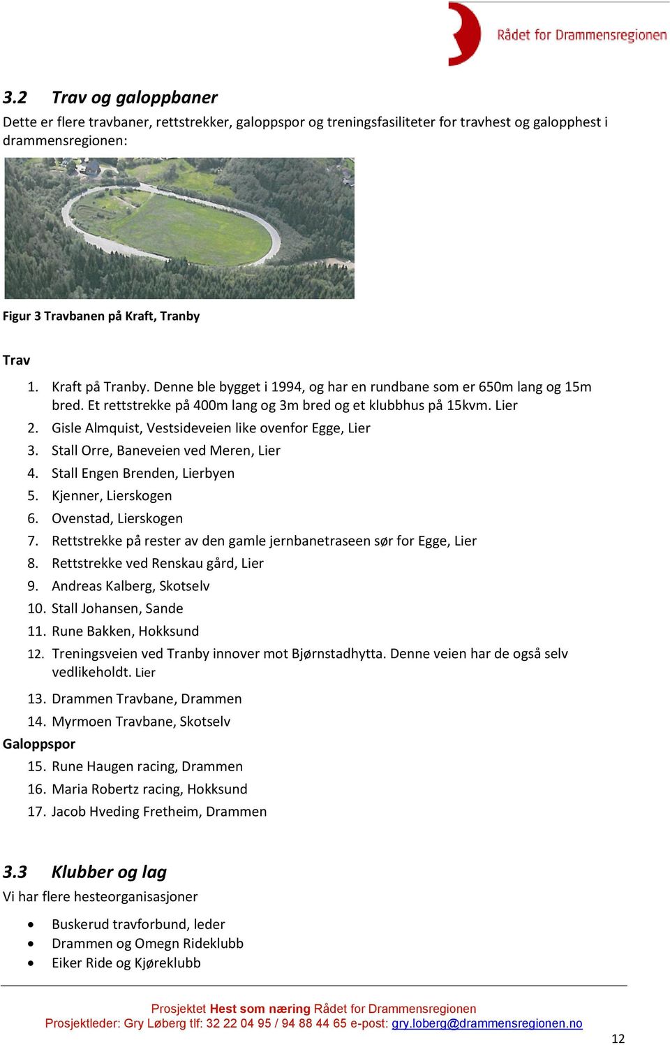 Gisle Almquist, Vestsideveien like ovenfor Egge, Lier 3. Stall Orre, Baneveien ved Meren, Lier 4. Stall Engen Brenden, Lierbyen 5. Kjenner, Lierskogen 6. Ovenstad, Lierskogen 7.