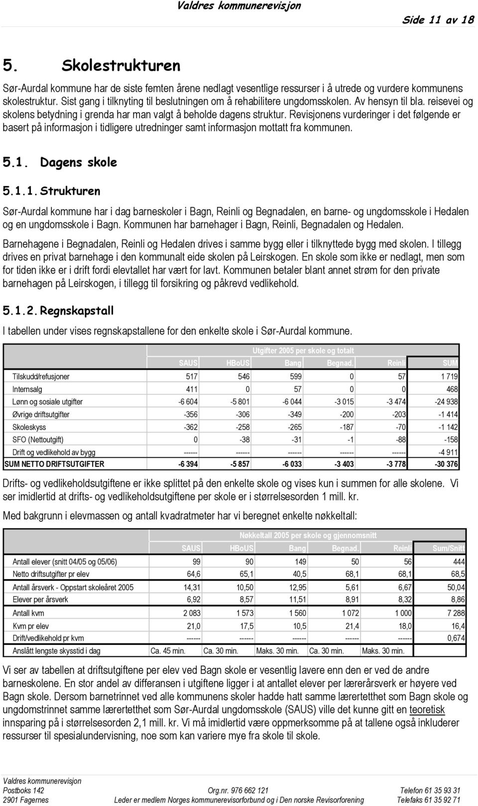 Revisjonens vurderinger i det følgende er basert på informasjon i tidligere utredninger samt informasjon mottatt fra kommunen. 5.1.