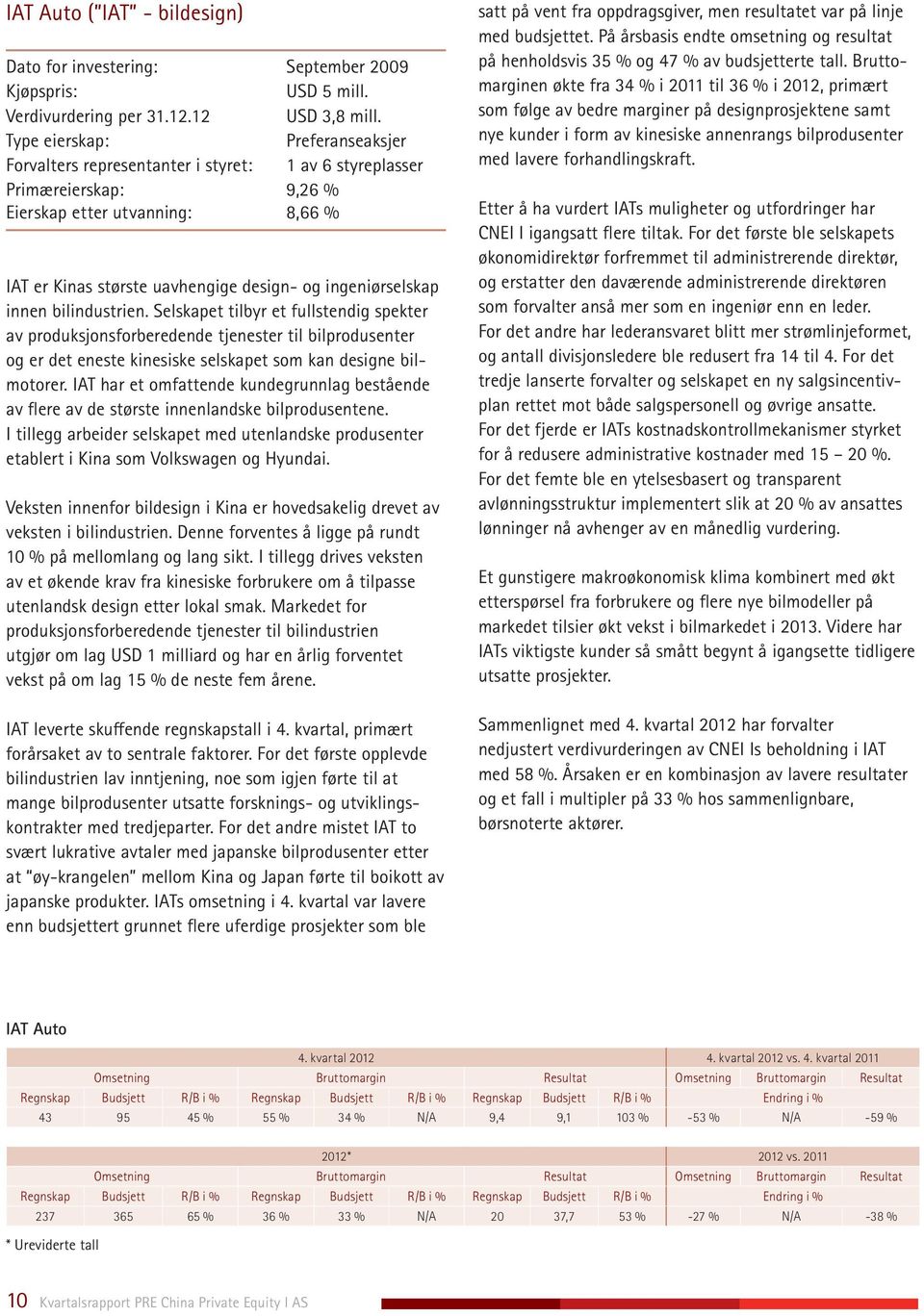 bilindustrien. Selskapet tilbyr et fullstendig spekter av produksjonsforberedende tjenester til bilprodusenter og er det eneste kinesiske selskapet som kan designe bilmotorer.