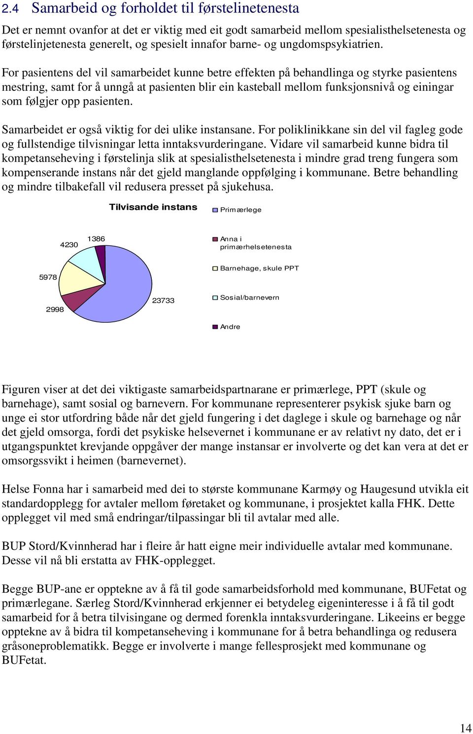 For pasientens del vil samarbeidet kunne betre effekten på behandlinga og styrke pasientens mestring, samt for å unngå at pasienten blir ein kasteball mellom funksjonsnivå og einingar som følgjer opp