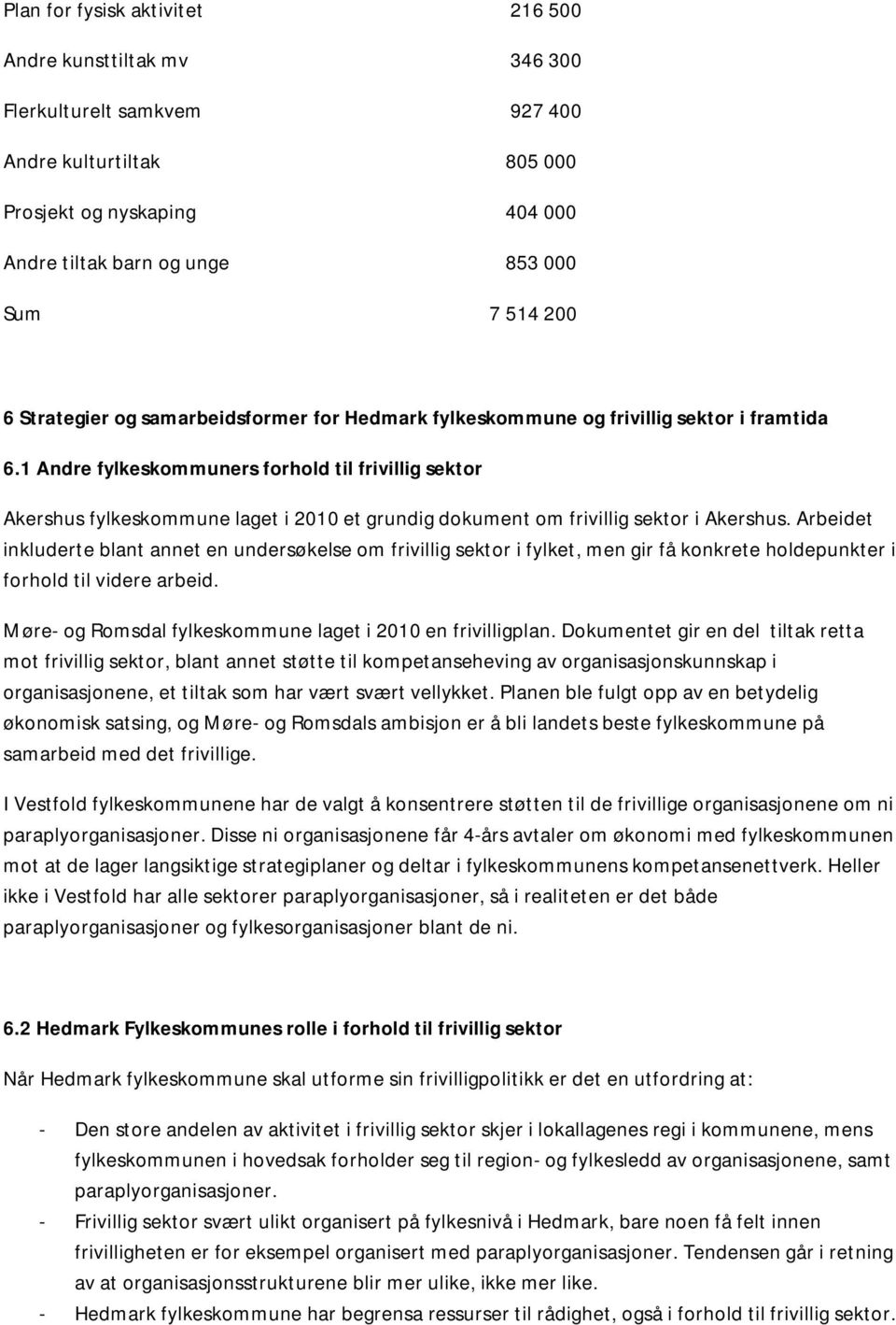 1 Andre fylkeskommuners forhold til frivillig sektor Akershus fylkeskommune laget i 2010 et grundig dokument om frivillig sektor i Akershus.