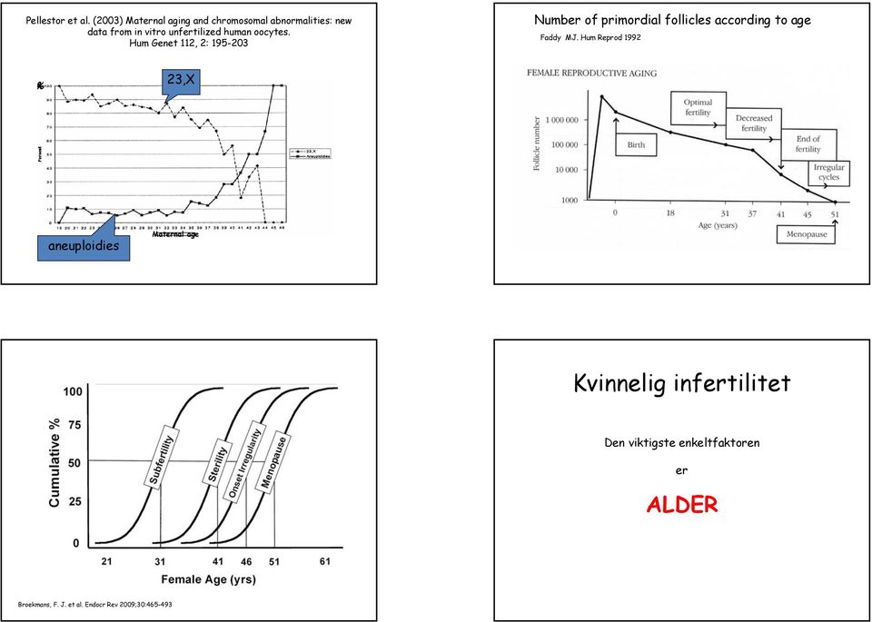 oocytes. Hum Genet 112, 2: 195-203 Number of primordial follicles according to age Faddy MJ.