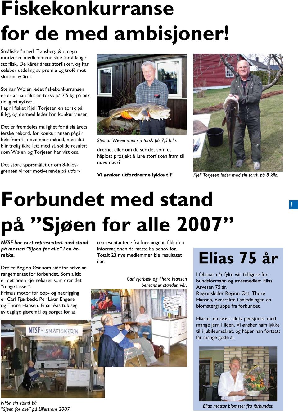 I april fisket Kjell Torjesen en torsk på 8 kg, og dermed leder han konkurransen.