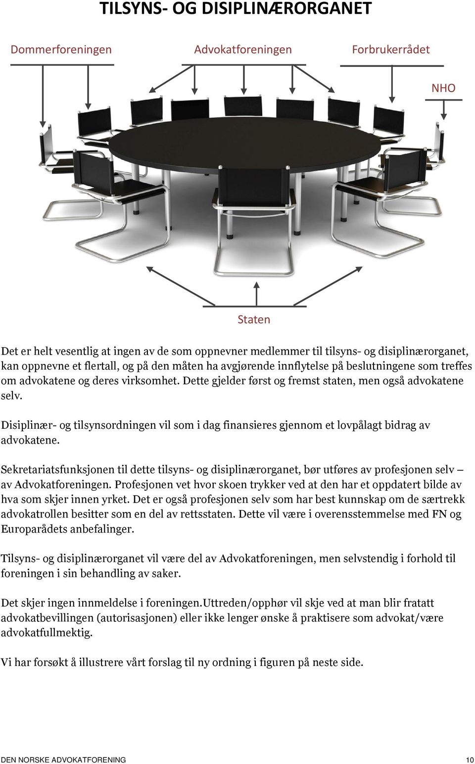 Disiplinær- og tilsynsordningen vil som i dag finansieres gjennom et lovpålagt bidrag av advokatene.