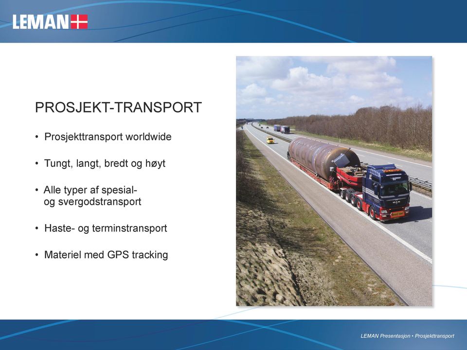 svergodstransport Haste- og terminstransport