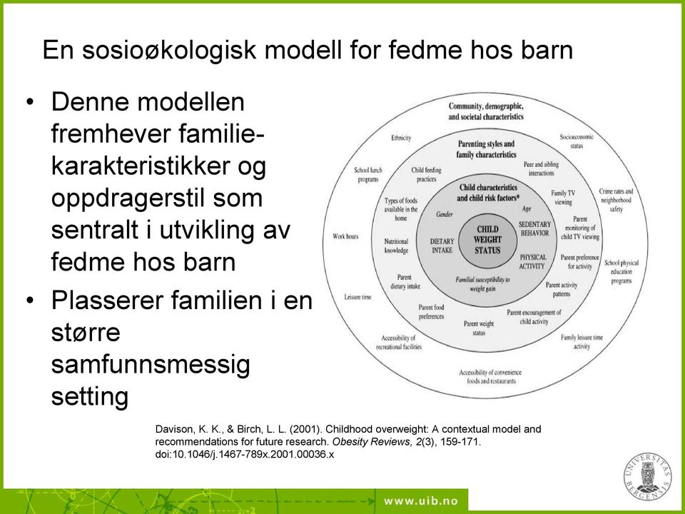 samfunnsmessig setting Davison, K. K., & Birch, L. L. (2001).