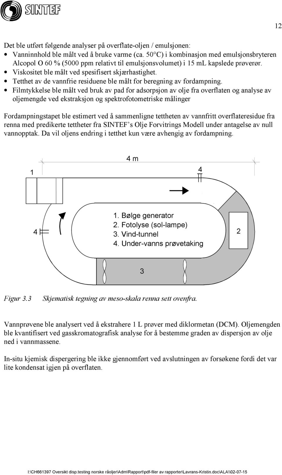 Tetthet av de vannfrie residuene ble målt for beregning av fordampning.