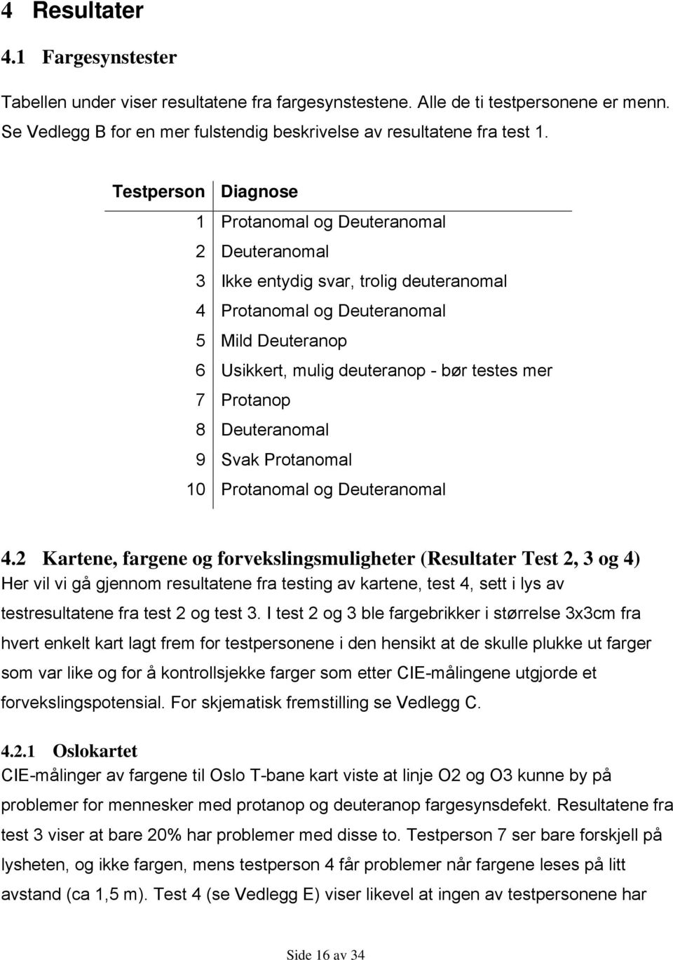 Protanop 8 Deuteranomal 9 Svak Protanomal 10 Protanomal og Deuteranomal 4.