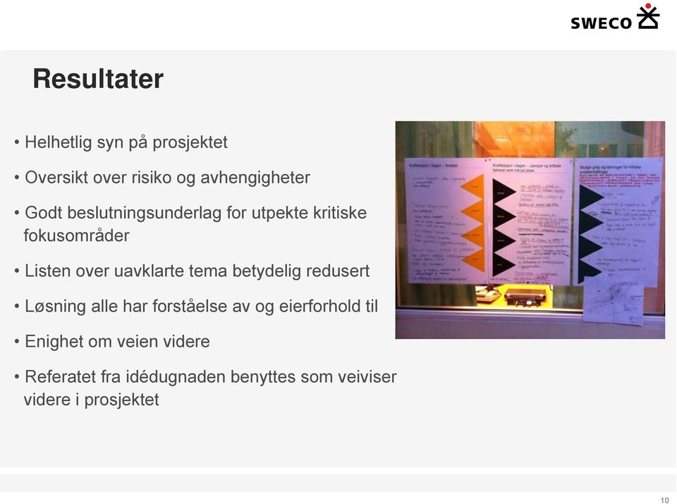 betydelig redusert Løsning alle har forståelse av og eierforhold til Enighet om