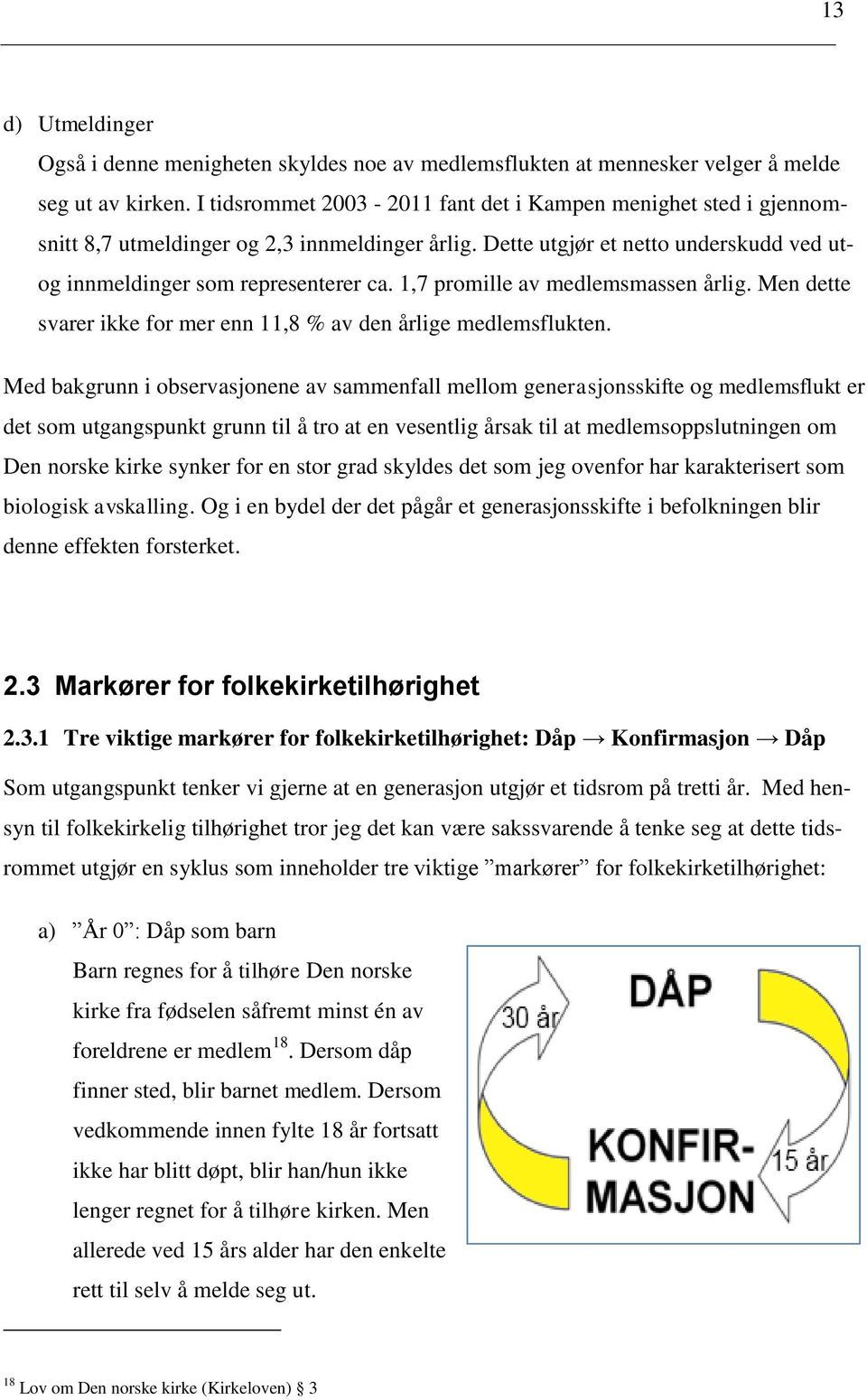 1,7 promille av medlemsmassen årlig. Men dette svarer ikke for mer enn 11,8 % av den årlige medlemsflukten.