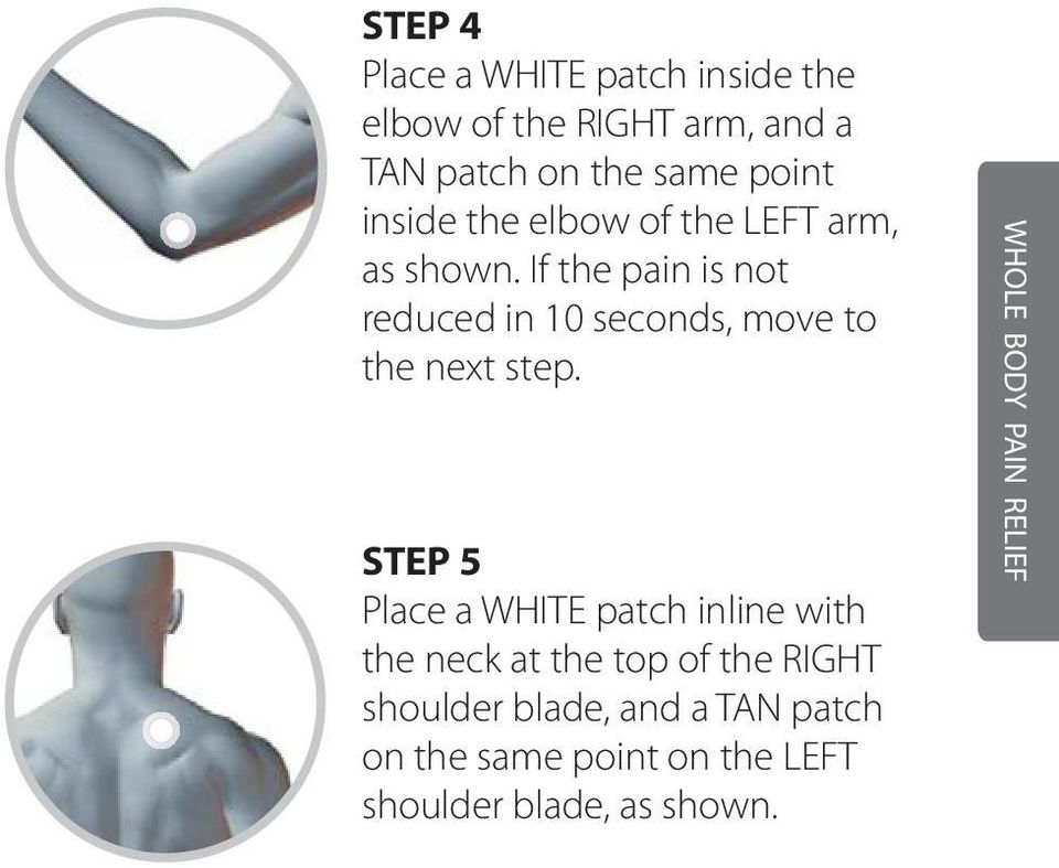 If the pain is not reduced in 10 seconds, move to the next step.