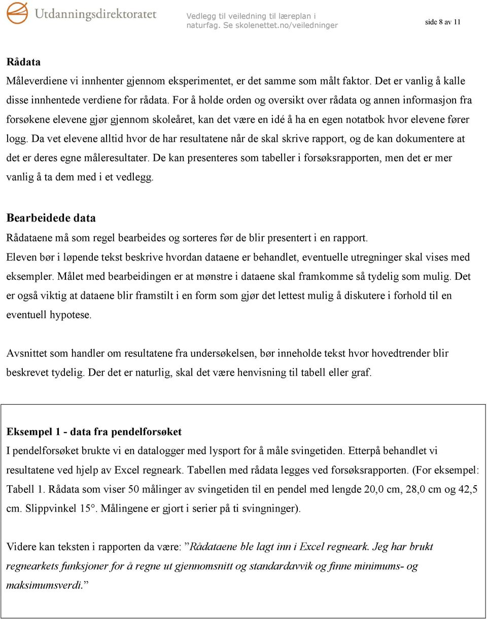 Da vet elevene alltid hvor de har resultatene når de skal skrive rapport, og de kan dokumentere at det er deres egne måleresultater.