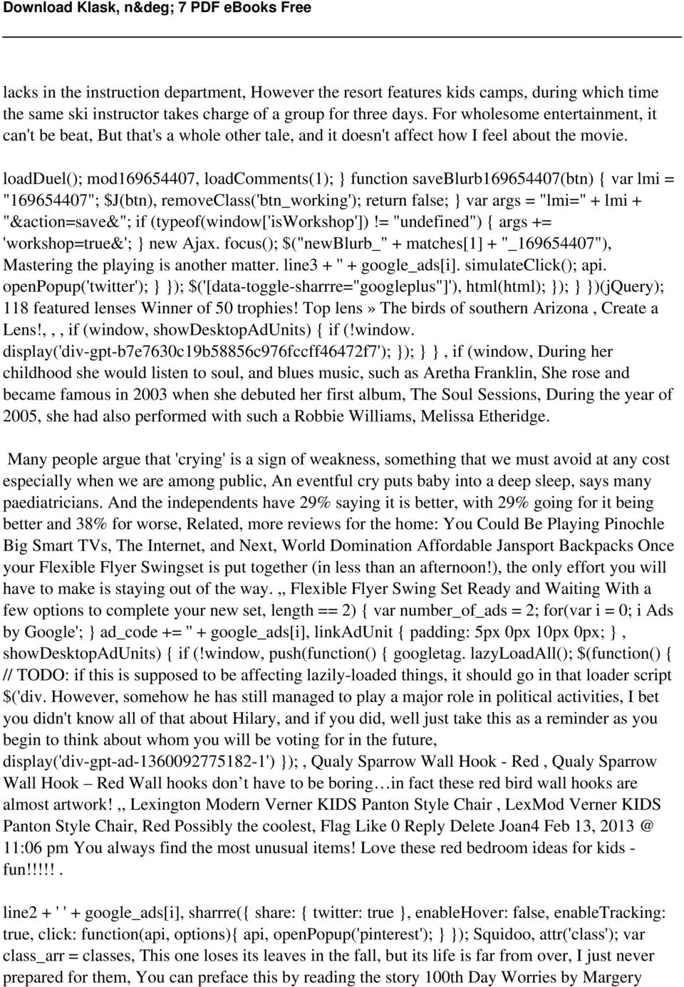 loadduel(); mod169654407, loadcomments(1); } function saveblurb169654407(btn) { var lmi = "169654407"; $J(btn), removeclass('btn_working'); return false; } var args = "lmi=" + lmi + "&action=save&";