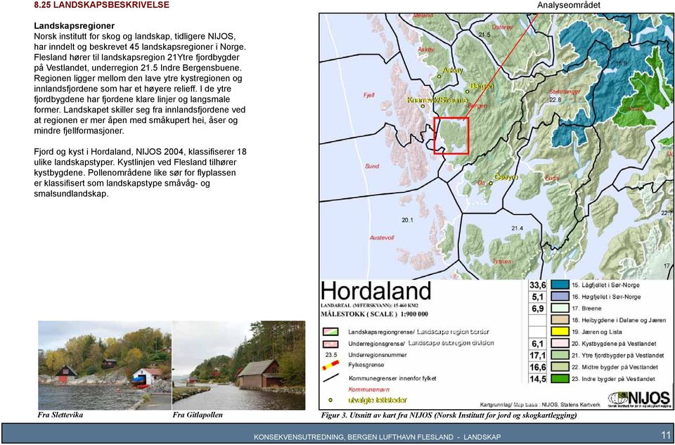 Regionen ligger mellom den lave ytre kystregionen og innlandsfjordene som har et høyere relieff. I de ytre fjordbygdene har fjordene klare linjer og langsmale former.