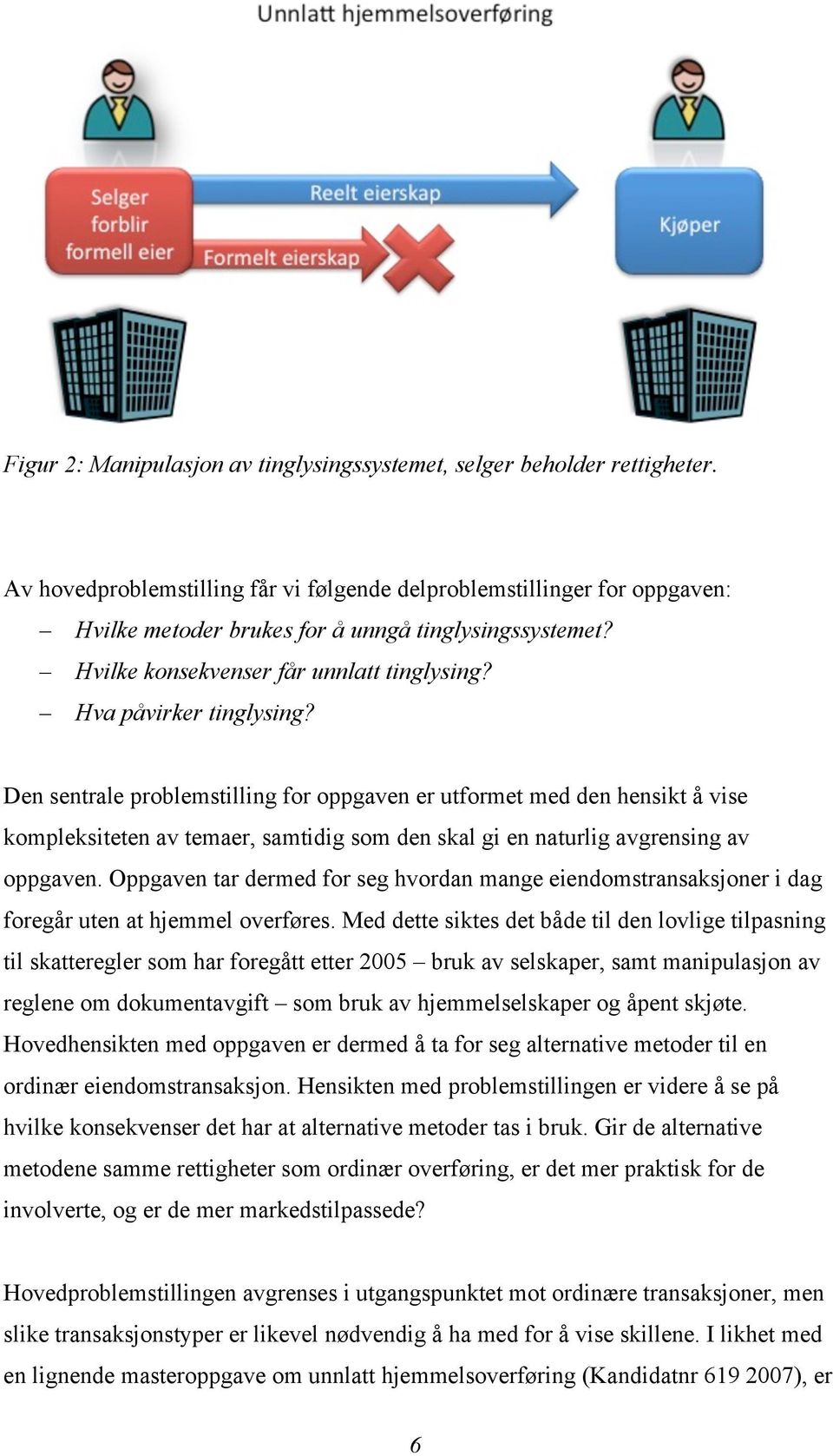 Den sentrale problemstilling for oppgaven er utformet med den hensikt å vise kompleksiteten av temaer, samtidig som den skal gi en naturlig avgrensing av oppgaven.