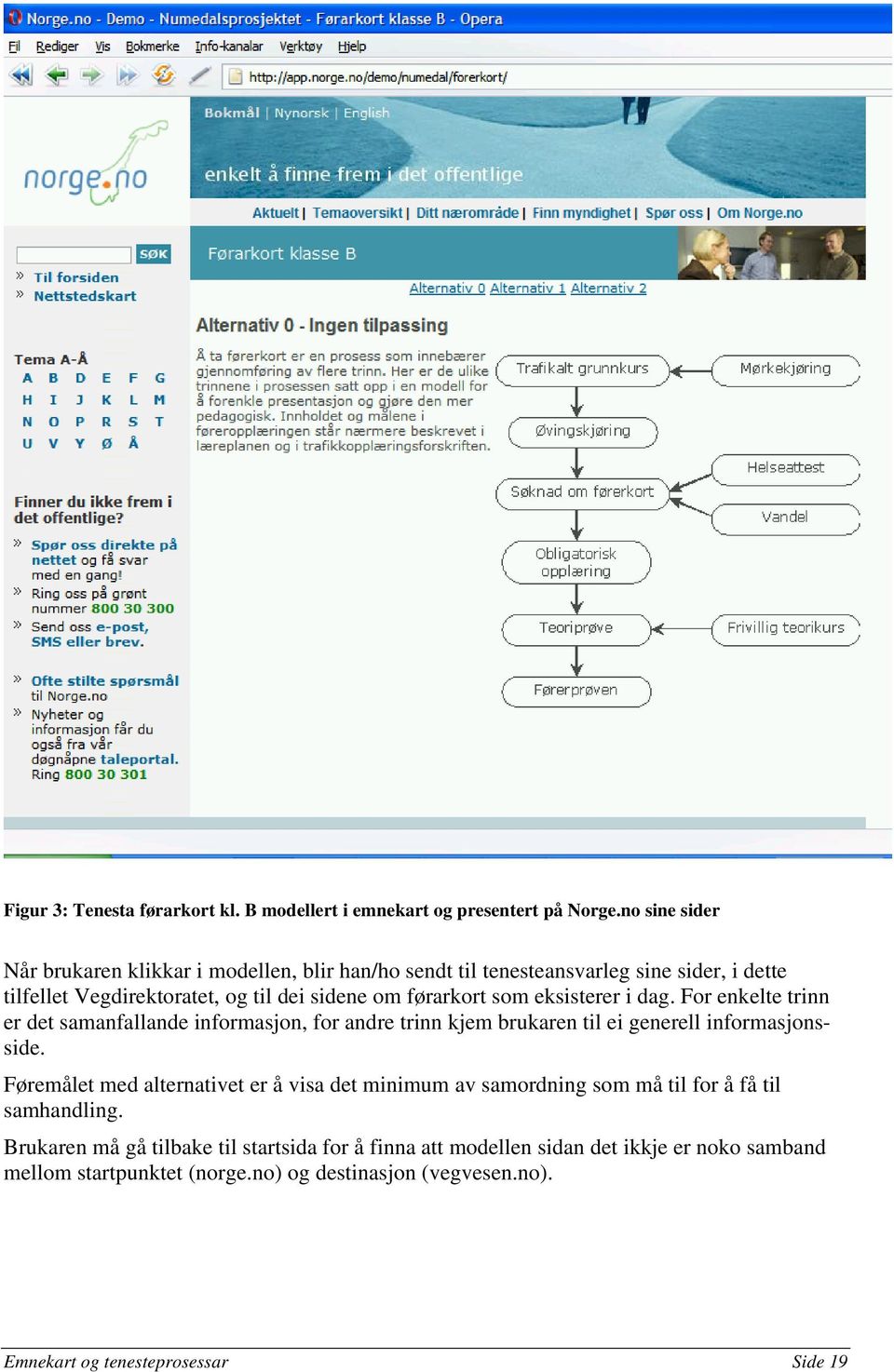 eksisterer i dag. For enkelte trinn er det samanfallande informasjon, for andre trinn kjem brukaren til ei generell informasjonsside.