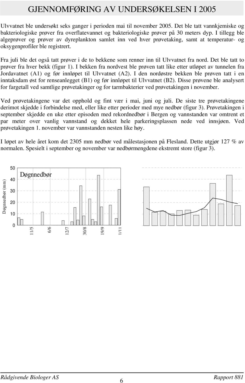 I tillegg ble algeprøver og prøver av dyreplankton samlet inn ved hver prøvetaking, samt at temperatur- og oksygenprofiler ble registrert.