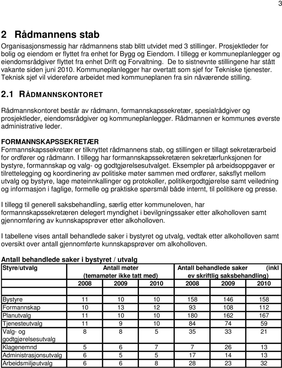 Kommuneplanlegger har overtatt som sjef for Tekniske tjenester. Teknisk sjef vil videreføre arbeidet med kommuneplanen fra sin nåværende stilling. 2.