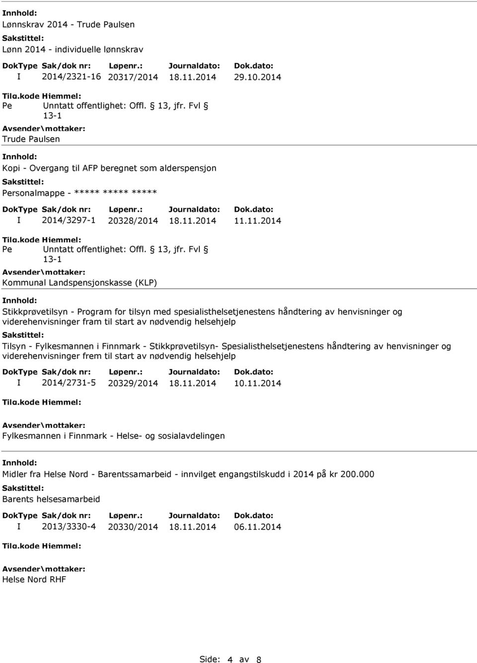 11.2014 nnhold: Stikkprøvetilsyn - Program for tilsyn med spesialisthelsetjenestens håndtering av henvisninger og viderehenvisninger fram til start av nødvendig helsehjelp Tilsyn - Fylkesmannen i