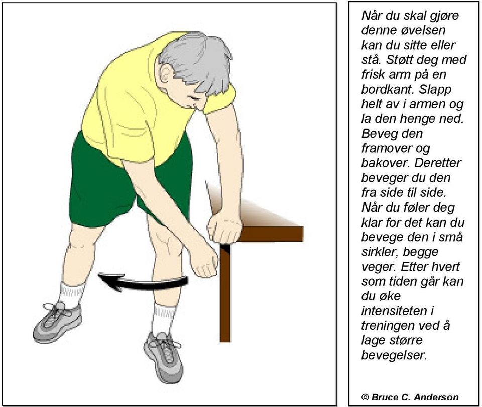 Deretter beveger du den fra side til side.