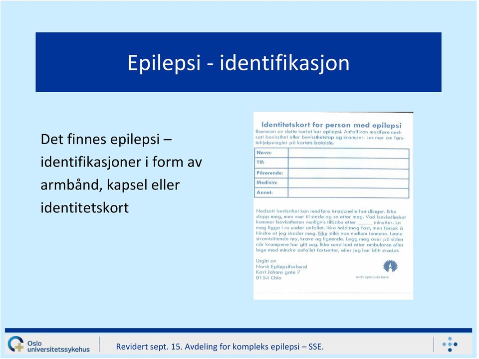 identifikasjoner i form av