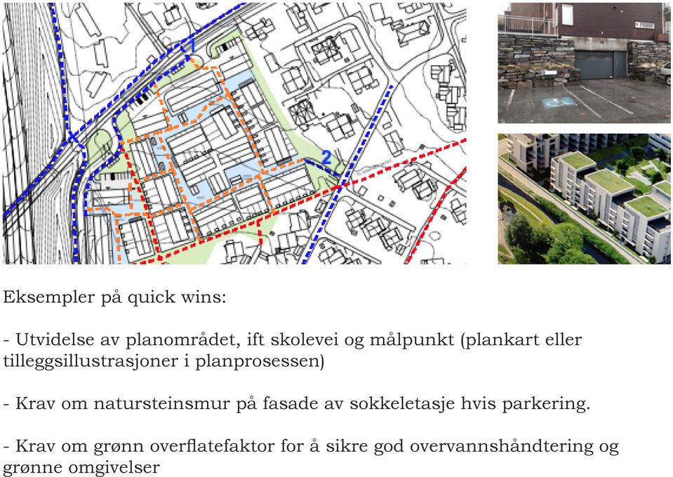 om natursteinsmur på fasade av sokkeletasje hvis parkering.