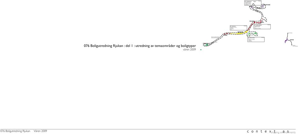 Vestfjorddalen: - Bebyggelsesstruktur - Kobling til sentrum - Sol - Vegetasjon/ Landskap RJUKAN 45min Rjukan VÅER Skisenter 076 Boligutredning Rjukan :